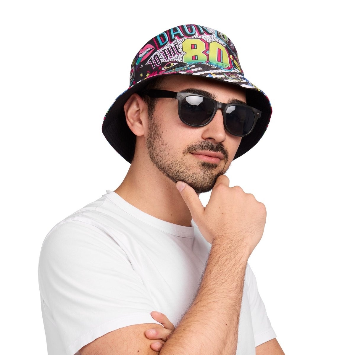 NINGBO NIKO IMP & EXP CO., LTD. Costume Accessories 80s Bucket Hat for Adults 840482504319