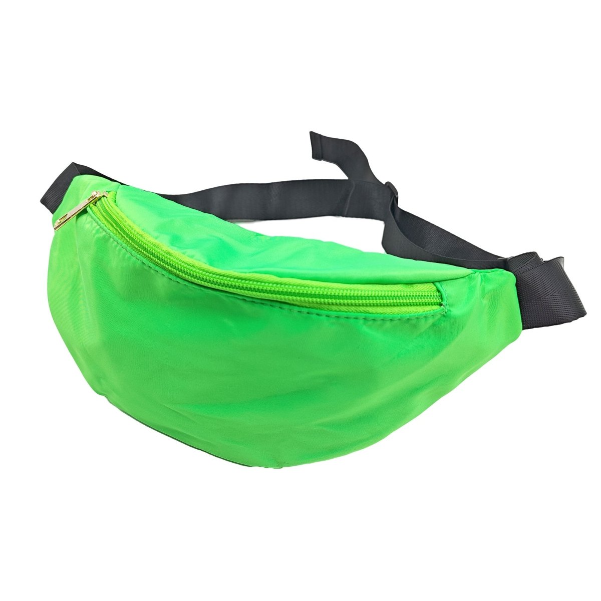 Sac Banane Néon Rétro Années 80 - Jaune Fluo, 2 Poches, Taille Unique
