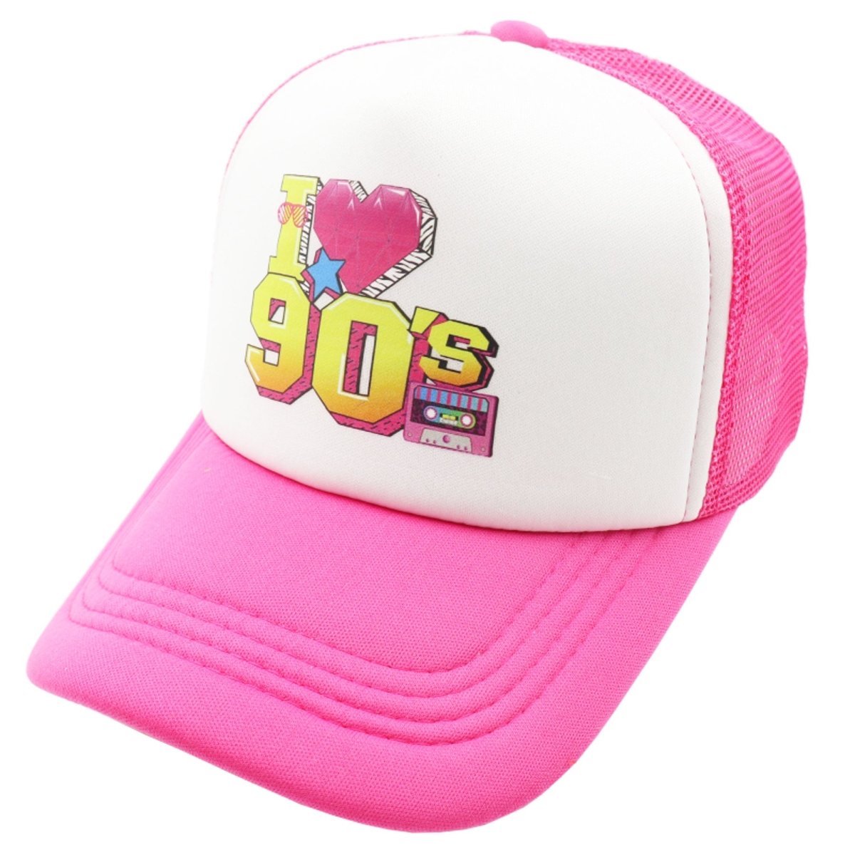 NINGBO NIKO IMP & EXP CO., LTD. Costume Accessories 90s Pink Cap for Adults 840482504289