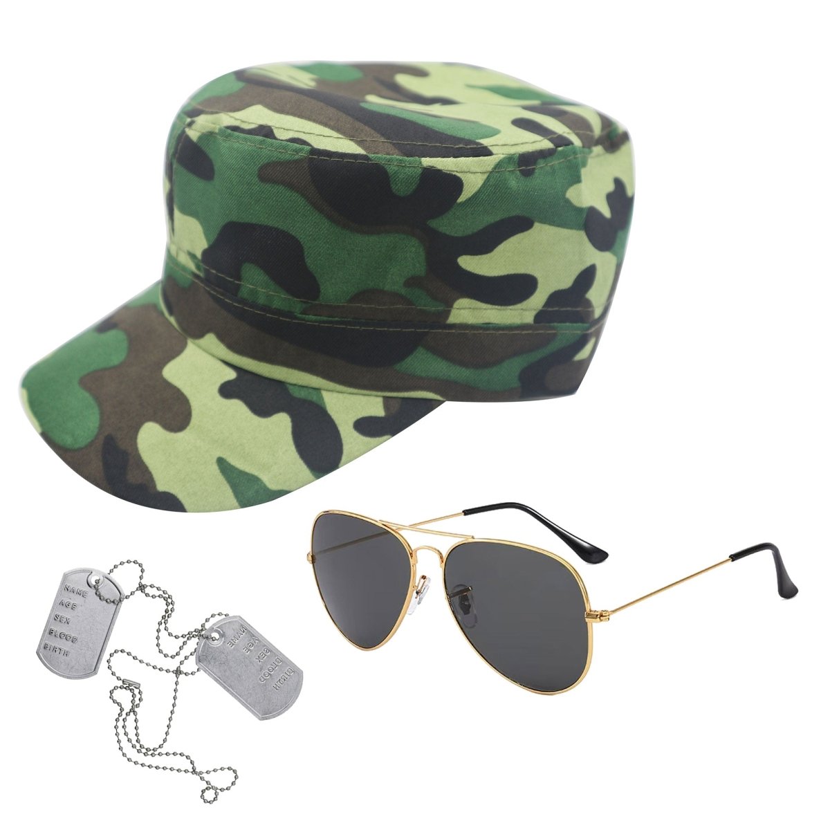 NINGBO NIKO IMP & EXP CO., LTD. Costume Accessories Military Accessory Set for Adults 840482506054