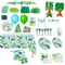 PARTY EXPERT Kids Birthday Blue and Green Dinosaurs Ultimate Birthday Party Supplies Kit, 8 Guests