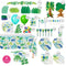 PARTY EXPERT Kids Birthday Blue and Green Dinosaurs Ultimate Birthday Party Supplies Kit, 8 Guests