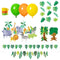 PARTY EXPERT Kids Birthday Safari Animal Basic Decoration 1st Birthday Party Supplies Kit, 8 Guests