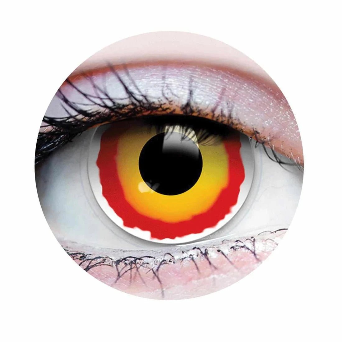 PRIMAL CONTACT LENSES Costume Accessories PRIMAL® Sith - Red & Yellow Coloured Contact Lenses, 3 Month Usage 628153229385