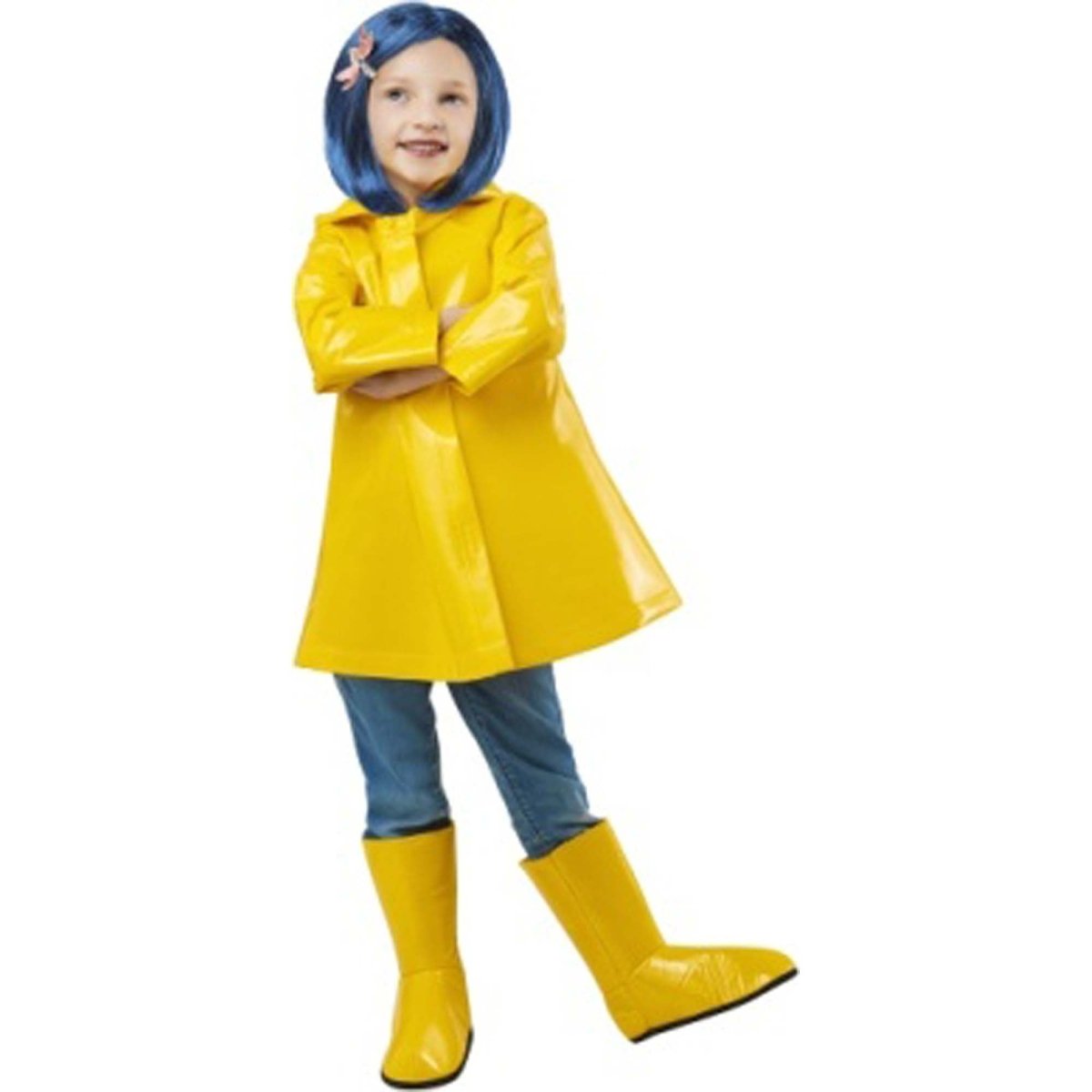 Coraline Costume for Kids, Yellow Coat Party Expert