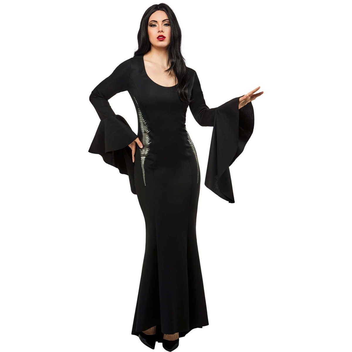 Wednesday Morticia Costume for Adults, Black Dress | Party Expert Wednesday Morticia Costume for Adults, Black Dress | Party Expert
