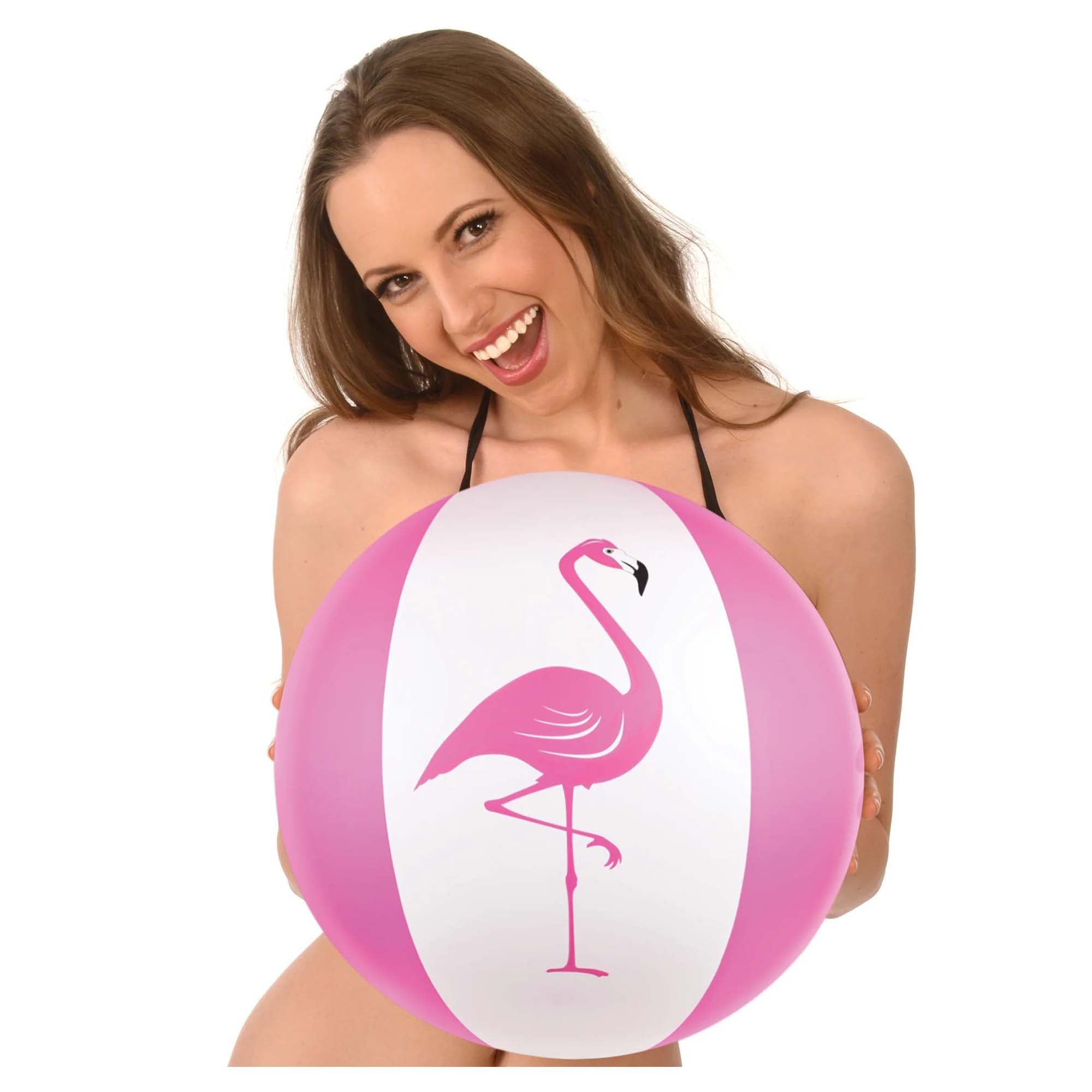 Pink Flamingo Jumbo Beach Ball, 1 Count