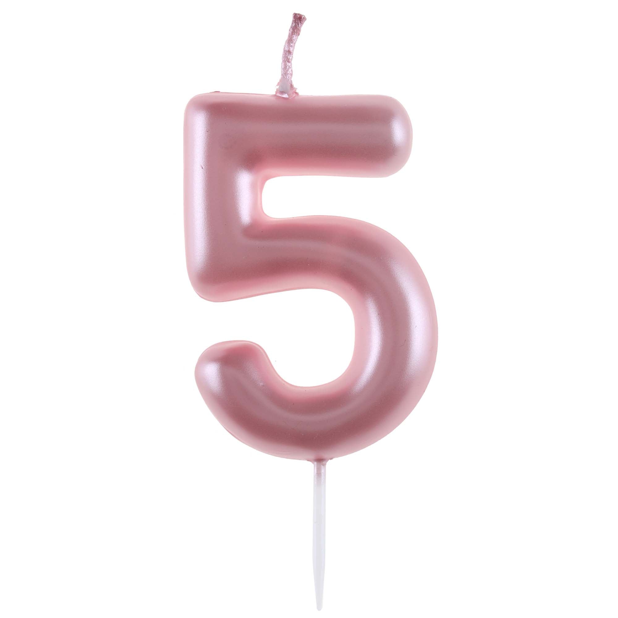 Bougie numéro cinq 5 ans bougie d'anniversaire rose et -  Canada