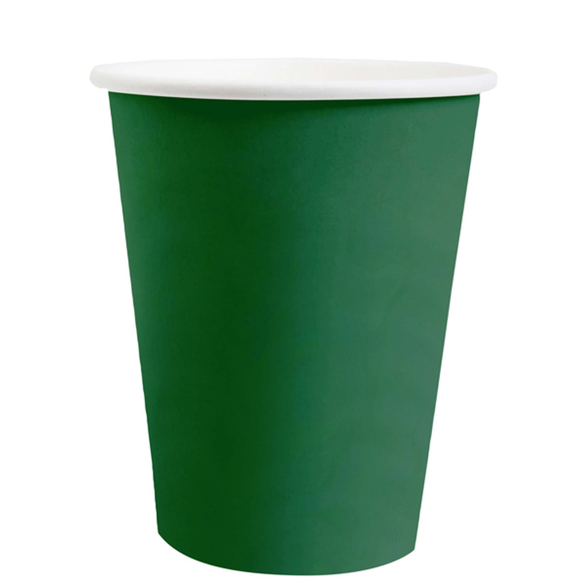 Dark Green Party Paper Cups, 9 Oz, 10 Count | Party Expert