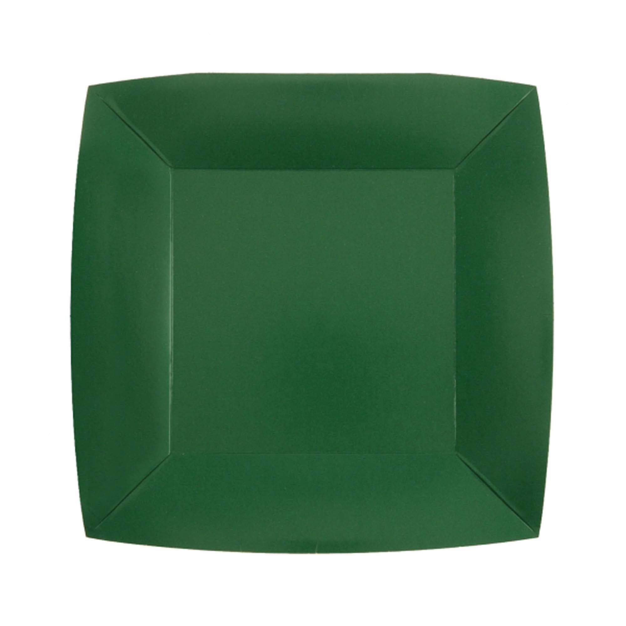Dark Green Small Square Dessert Paper Plates 7 Inches Party Expert