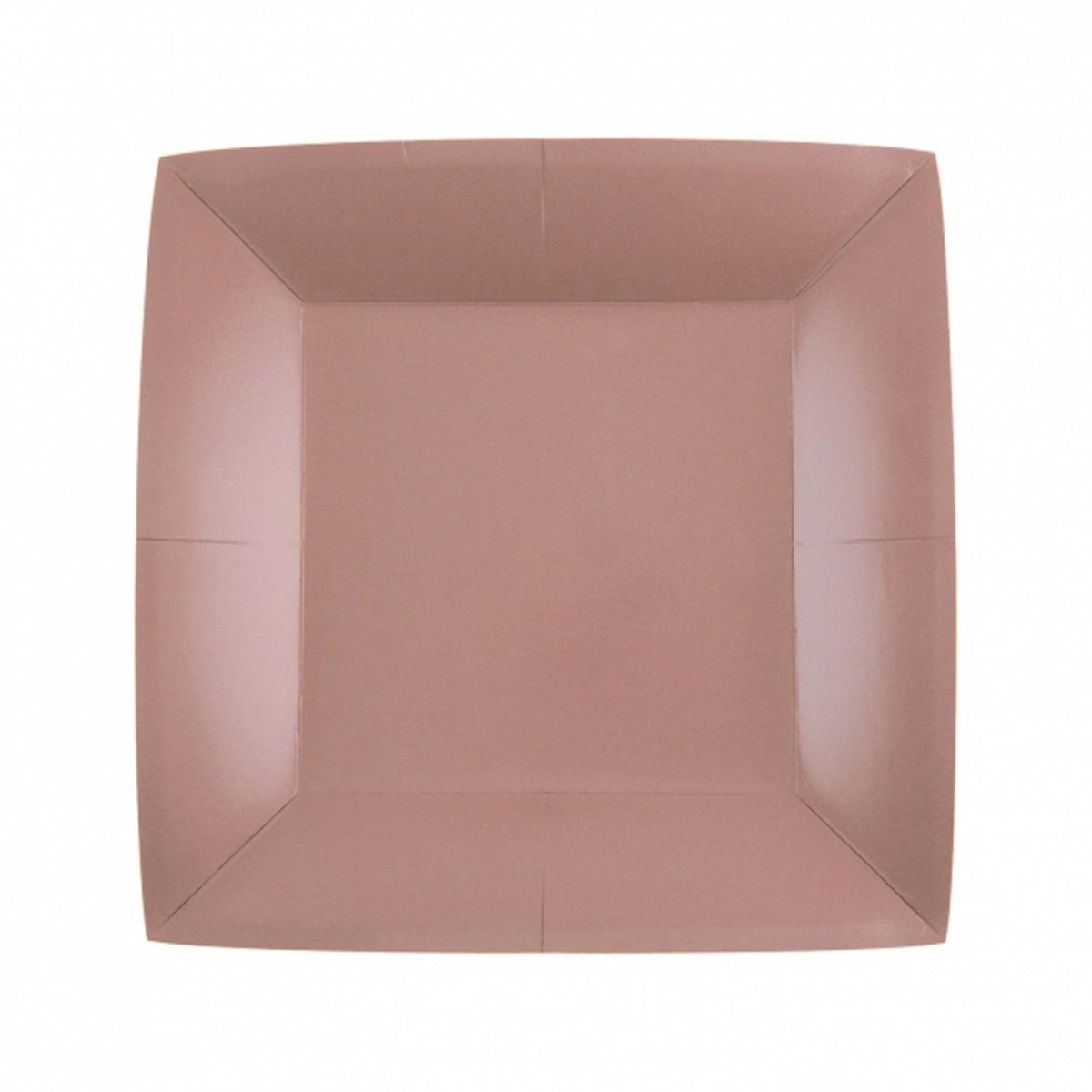 SANTEX Everyday Entertaining Rose Gold Small Square Dessert Party Paper Plates, 7 Inches, 10 Count 3660380072072