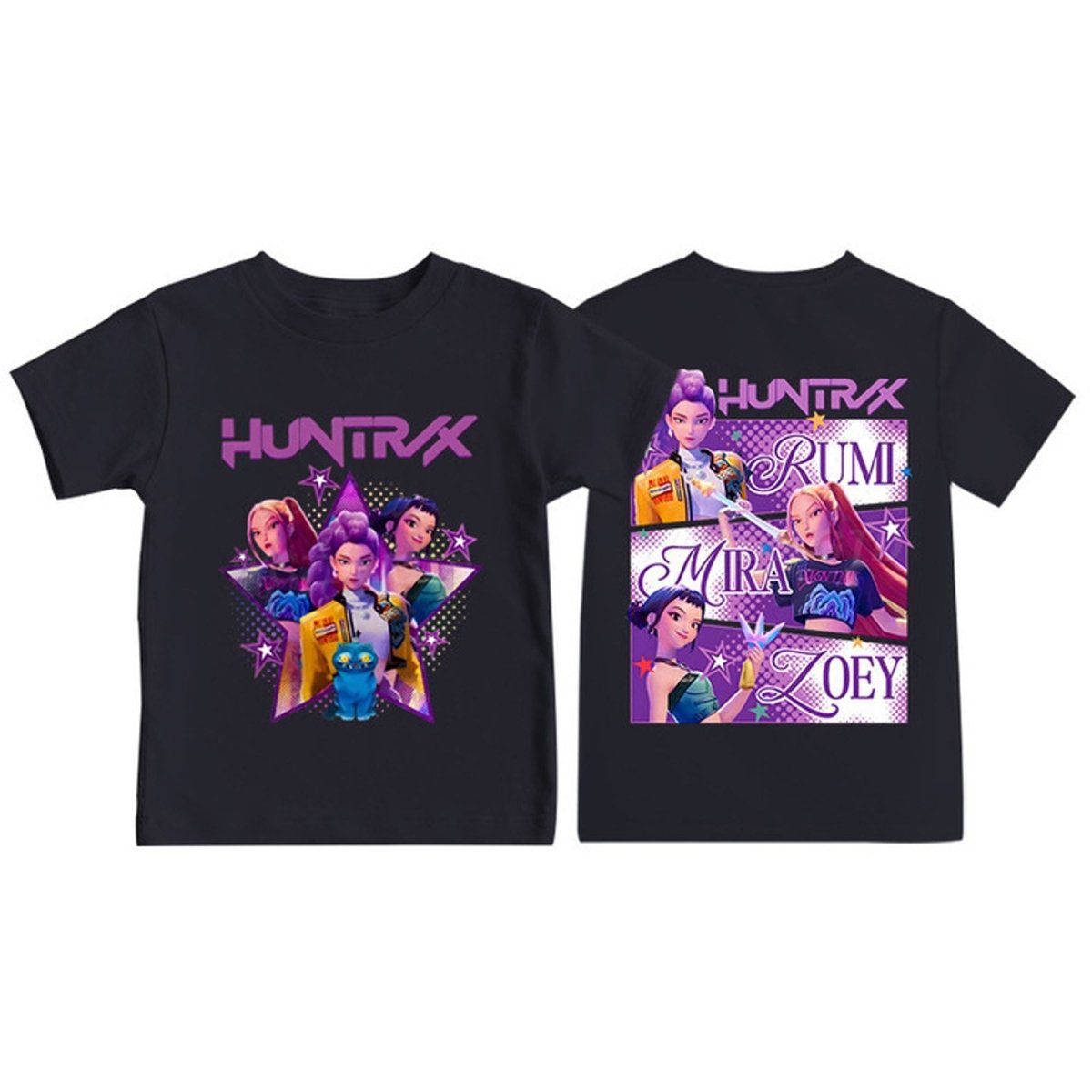 Shaoxing Keqiao Chengyou Textile Co.,Ltd Costume Accessories Kpop Anime Huntrix T-Shirt for Kids, Demon Hunter Inspired Pop Signer