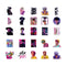 Shaoxing Keqiao Chengyou Textile Co.,Ltd Kids Birthday Kpop Anime Stickers, Demon Hunter Inspired Boy Band, 25 Count 840482509475