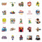 Shaoxing Keqiao Chengyou Textile Co.,Ltd Kids Birthday Roblox Stickers, Assortment, 25 Count 810077655405