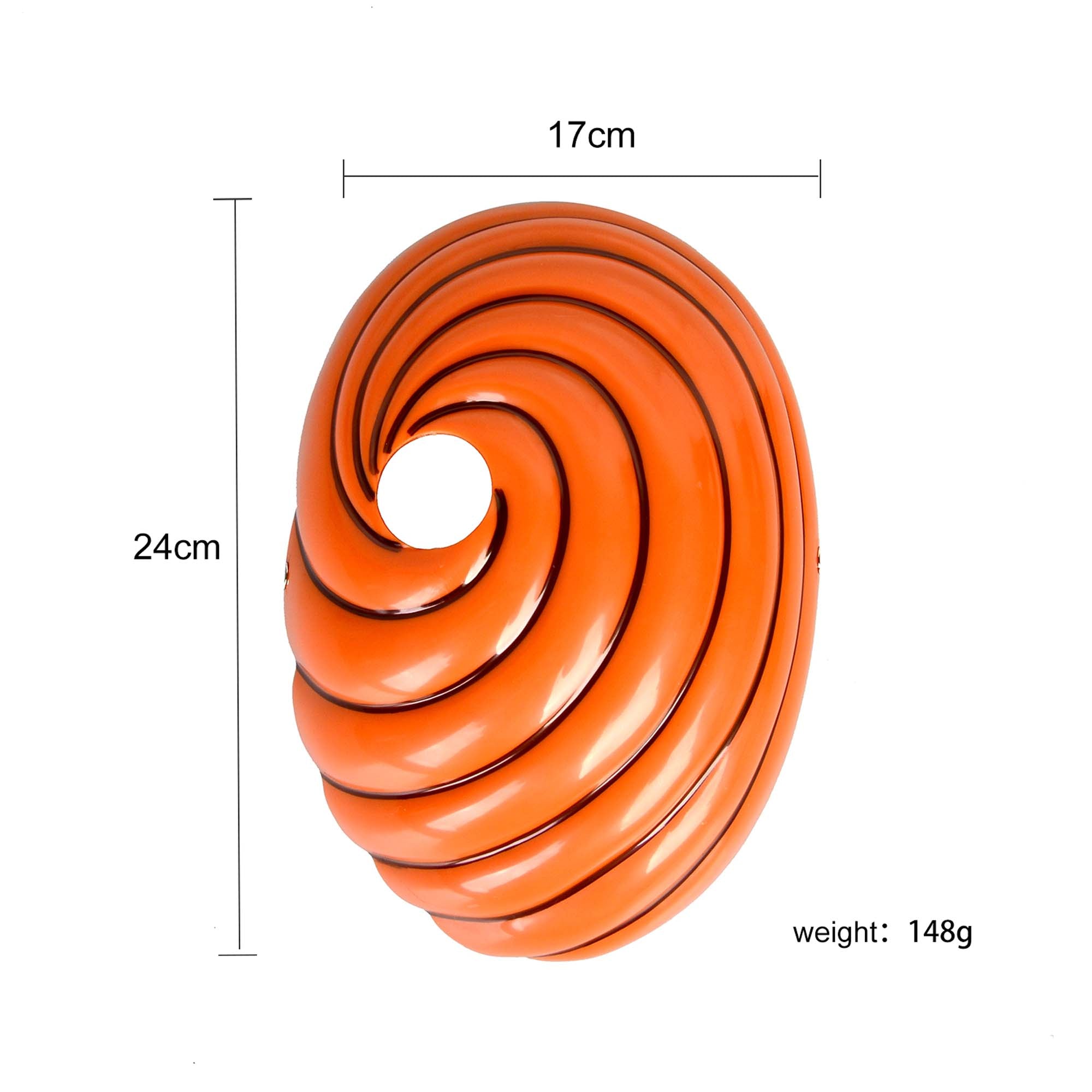 One Eyed Orange Spiral Anime Villain Mask, 1 Count | Party Expert