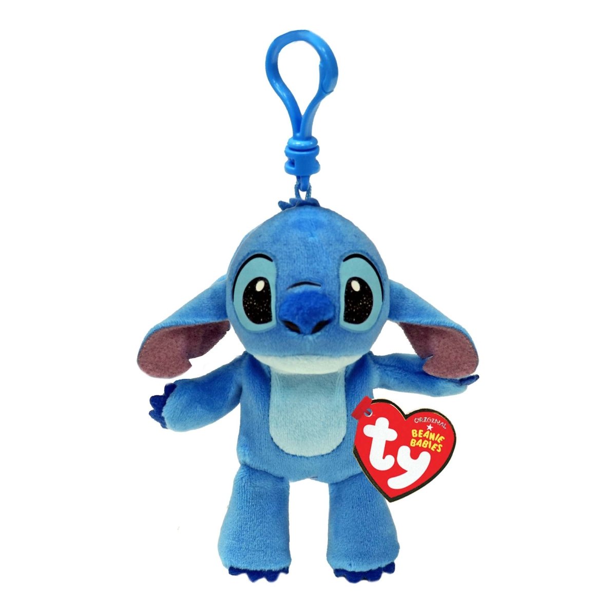 Peluche avec pince TY Beanie Boos de Disney, Stitch Party Expert