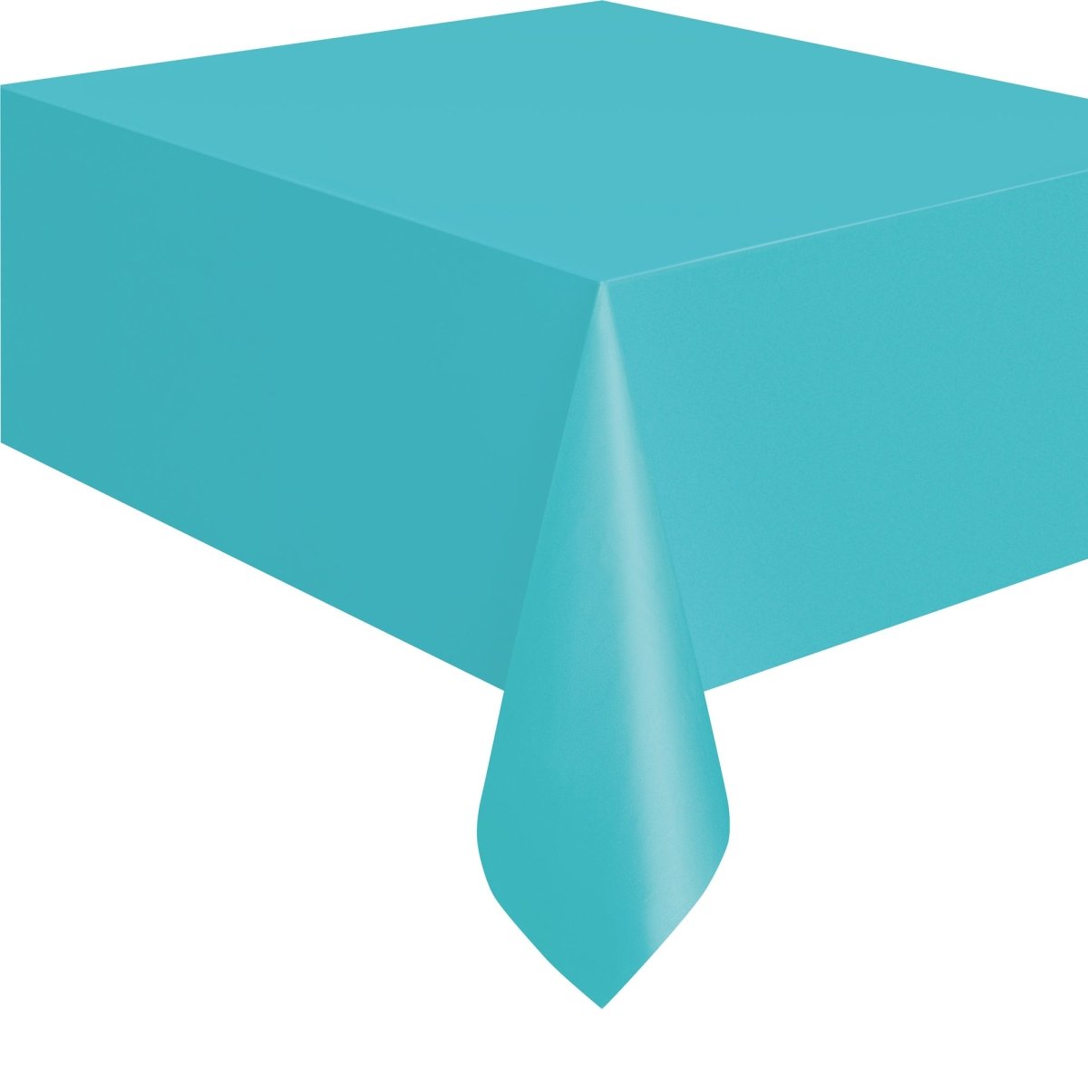UNIQUE PARTY FAVORS Disposable-Plasticware Teal Rectangular Plastic Table Cover, 54 x 108 Inches, 1 Count 011179468539