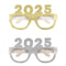 UNIQUE PARTY FAVORS New Year 2025 New Year Number Paper Glasses, Silver and Gold, 4 Count 011179161003