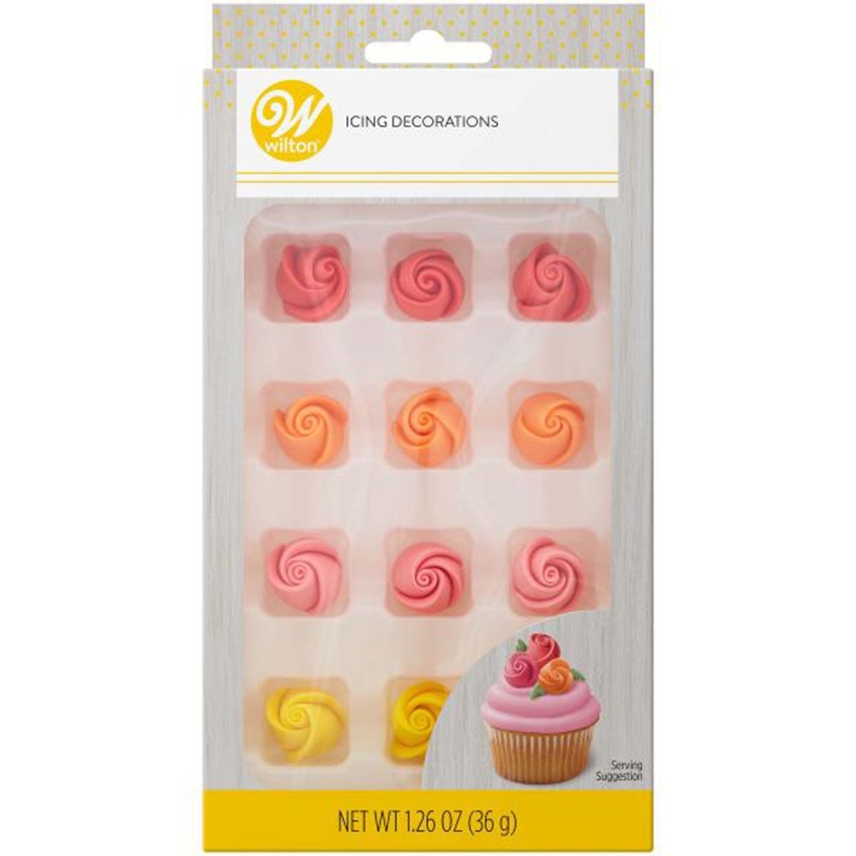 WILTON INDUSTRIES Cake Supplies Royal Flowers Icing Decorations, 1.34 Oz, 12 Count 020591006519