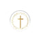 YIWU DAMAI Religious Gold Heavenly Cross Small Round Dessert Paper Plates, 7 Inches, 8 Count 840482501479