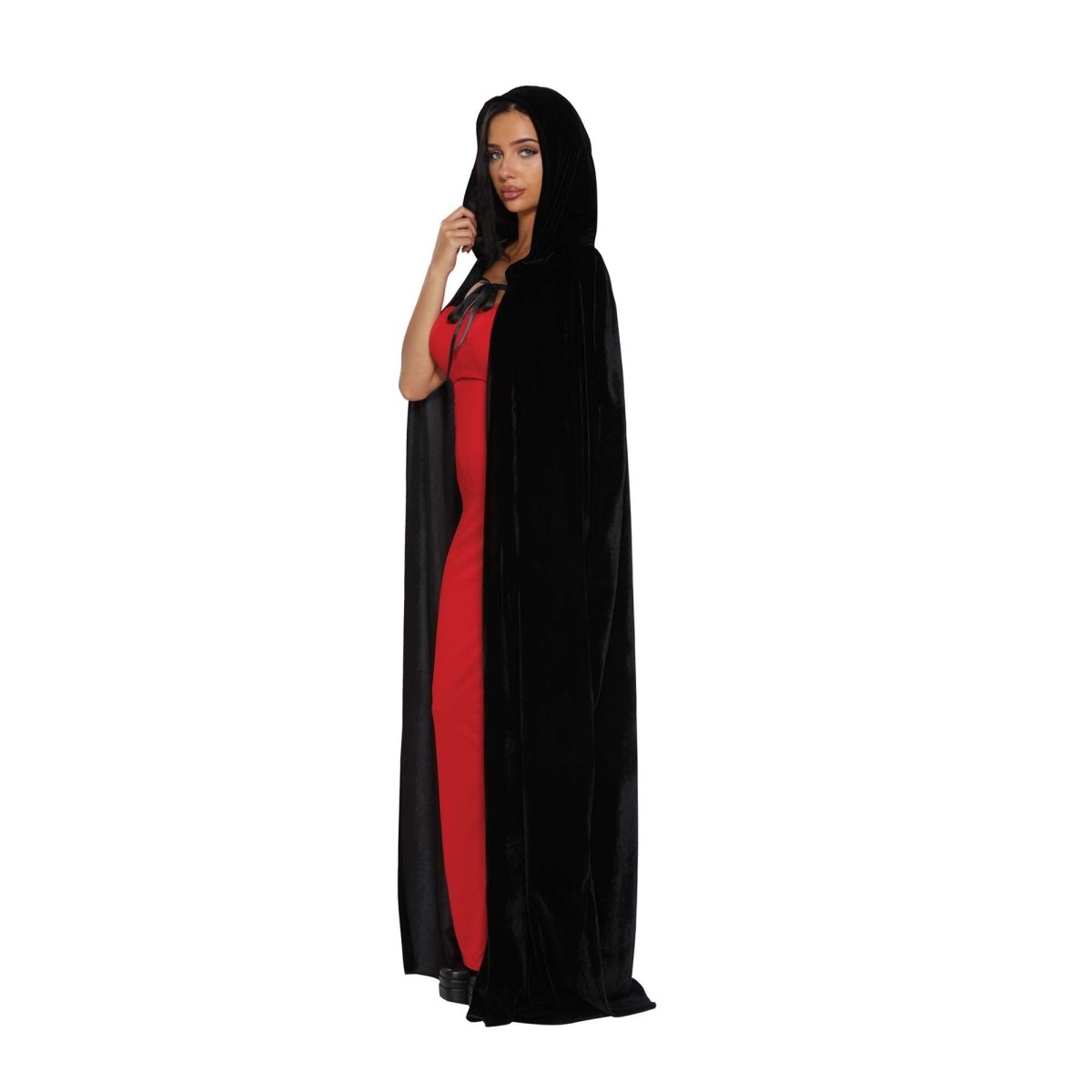 Cape à Capuche Enfant Halloween - Déguisement Sorcière, Vampire, Carnaval, Noël (taille 100cm)