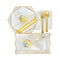 YIWU SANDY PAPER PRODUCTS CO., LTD Everyday Entertaining Hexagon White Plates, 9 Inches, 8 Count 810064196522