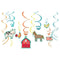 AMSCAN CA 1st Birthday Barnyard Party Swirl Decorations, 12 Count