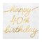 AMSCAN CA Age Specific Birthday Golden Age Birthday, Happy 40th Birthday Beverage Napkins, 16 Count