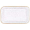 AMSCAN CA Disposable-Plasticware White and Gold Melamine Platter, 18 x 11 Inches, 1 Count 192937362969