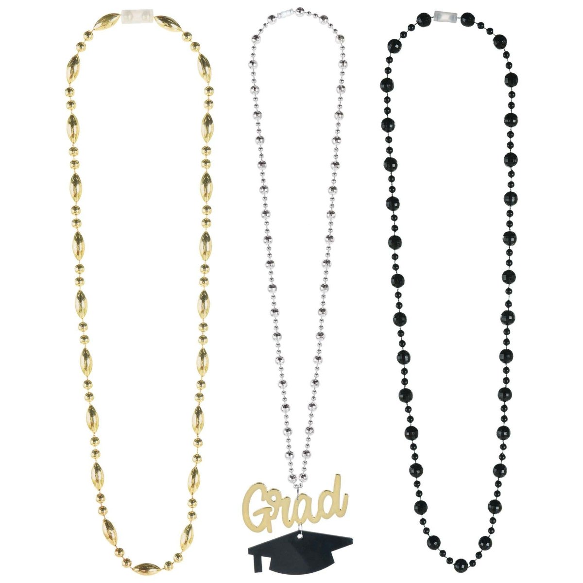 AMSCAN CA Graduation Graduation Layered Beaded Necklace, 20 Inches, 1 Count