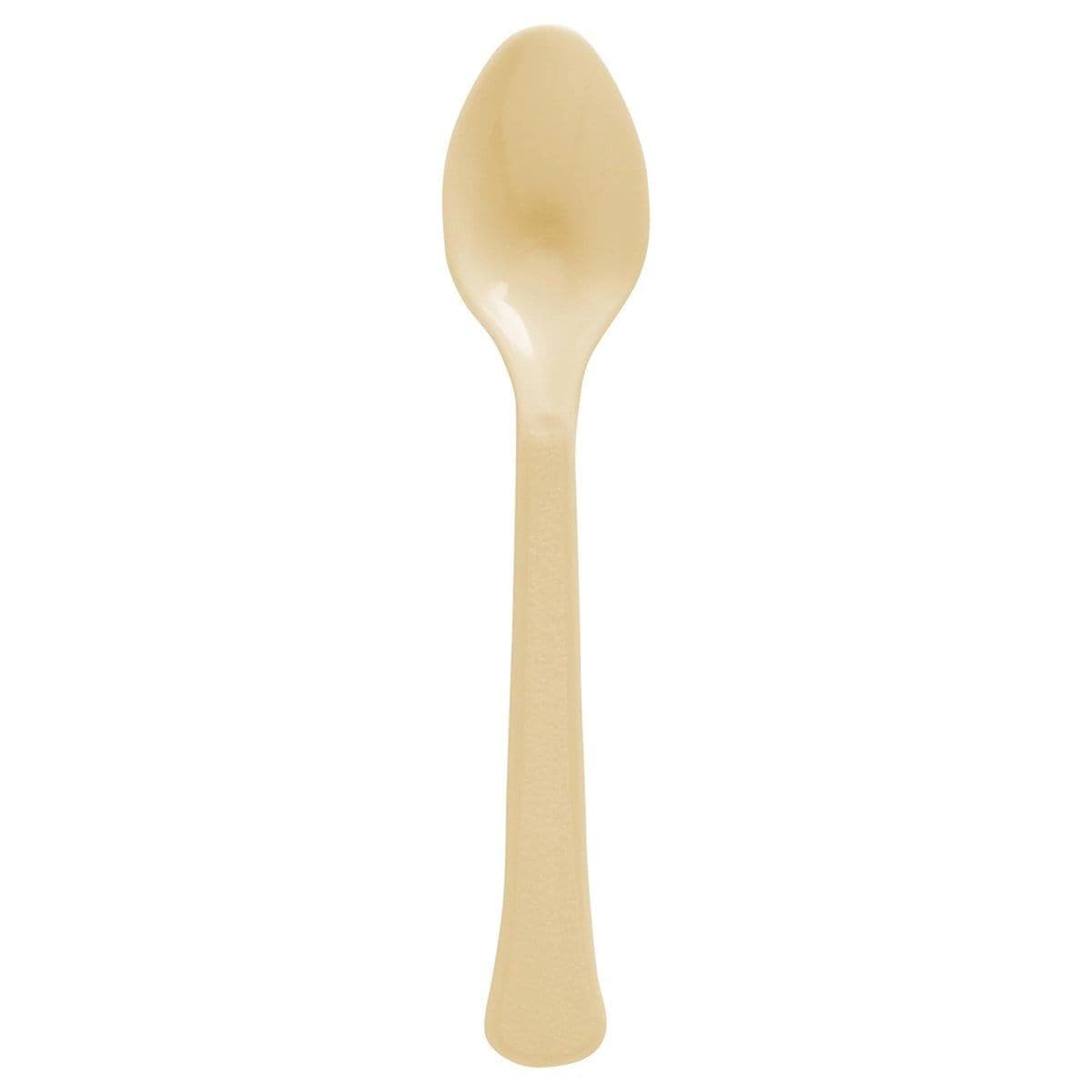 Gold Plastic Spoons, 20 Count Party Expert
