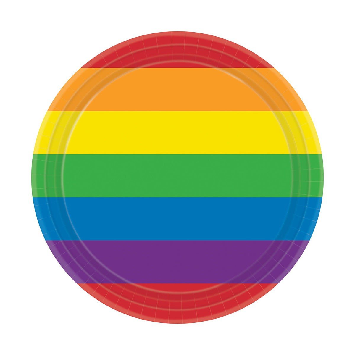 AMSCAN CA Pride Pride Dessert Plates, 7 Inches, 8 Count 192937033197