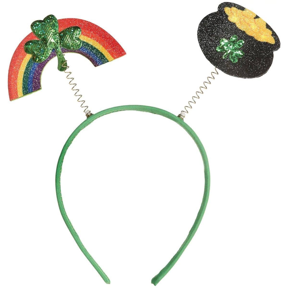 Amscan St. Patrick's Day Lucky Headbopper - Party Favor, Leprechaun Glitter Headband (10 X 9 Inches)