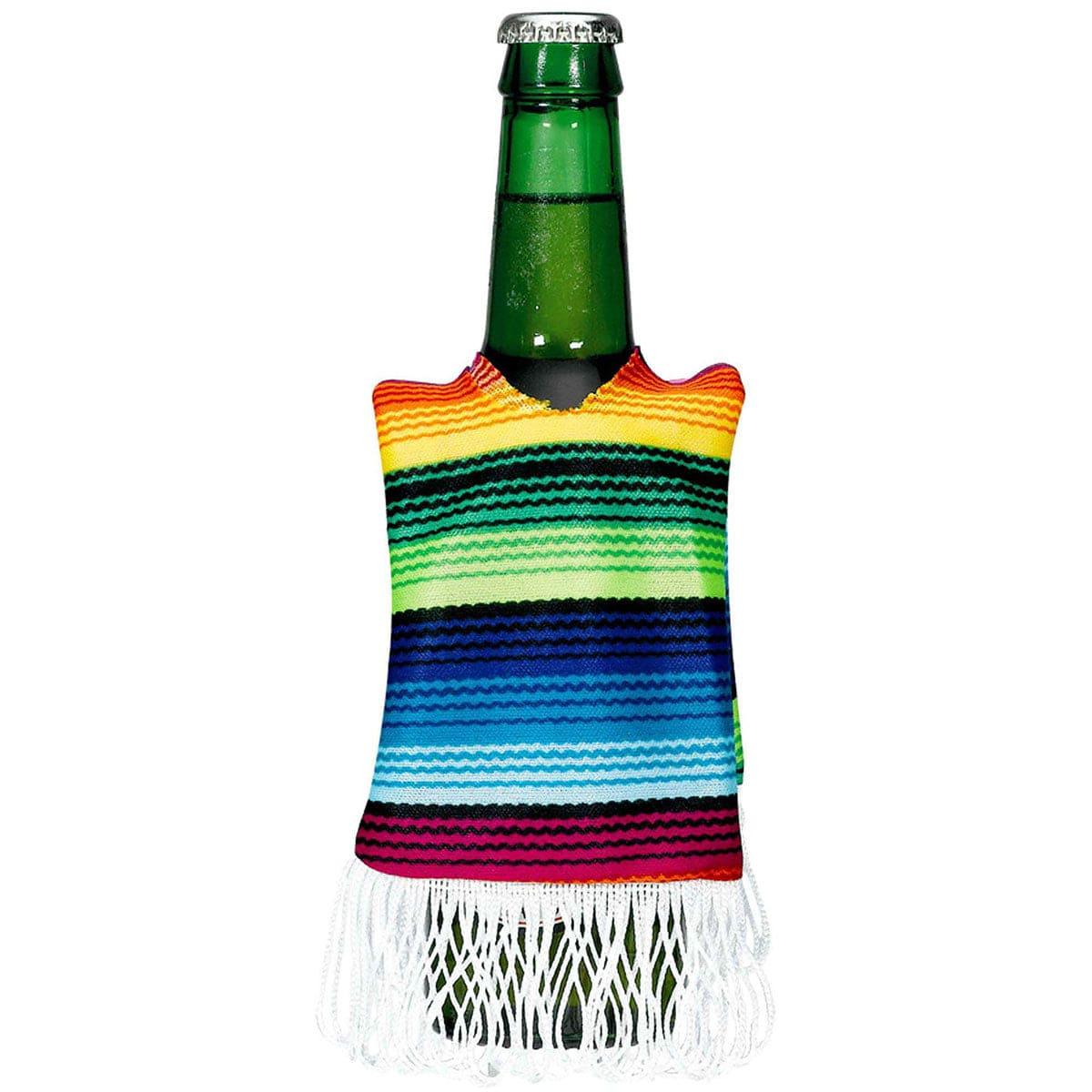 AMSCAN CA Theme Party Fiesta Mexican Poncho Bottle Outfit Decoration
