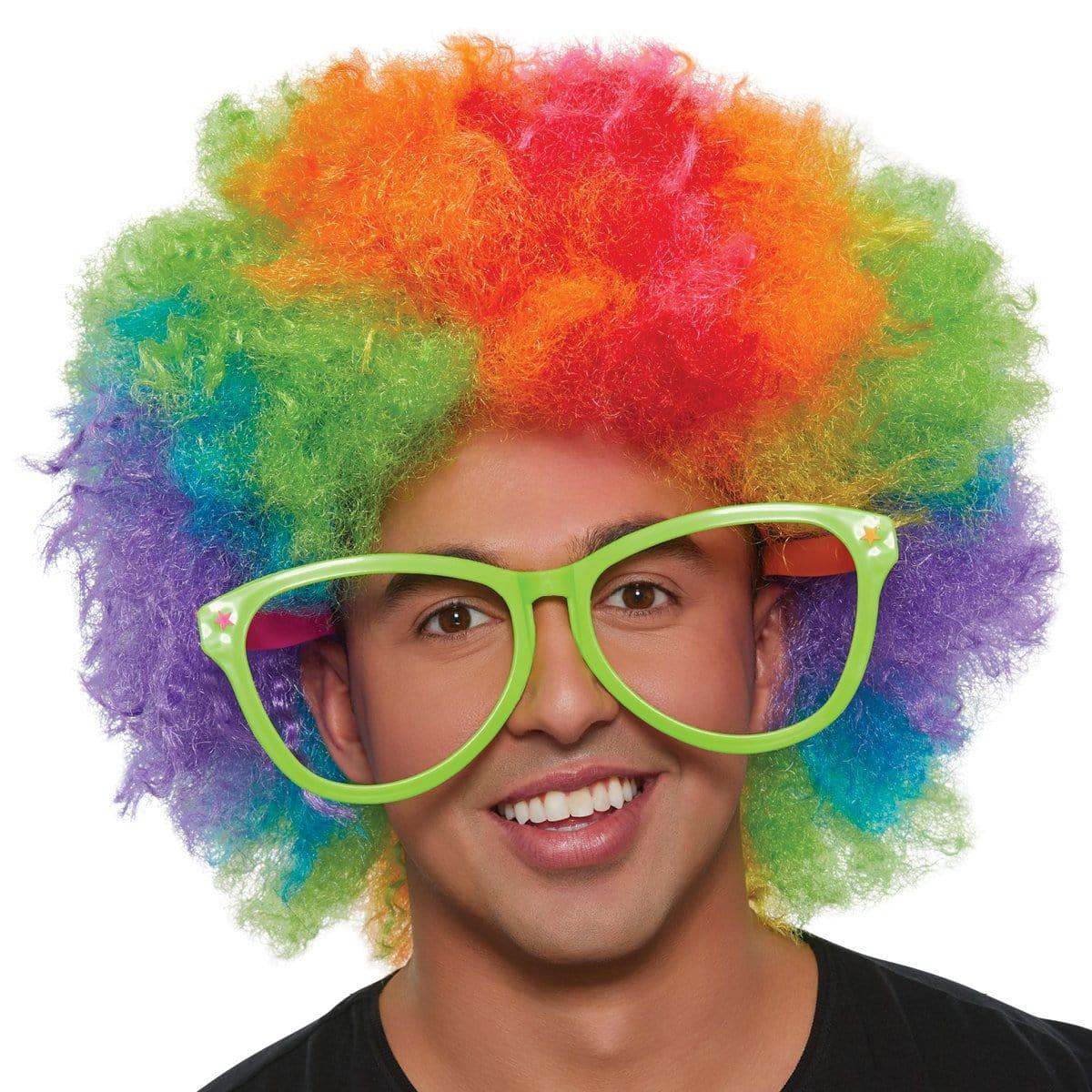 Rainbow Super Freak Afro Wig for Adults Party Expert