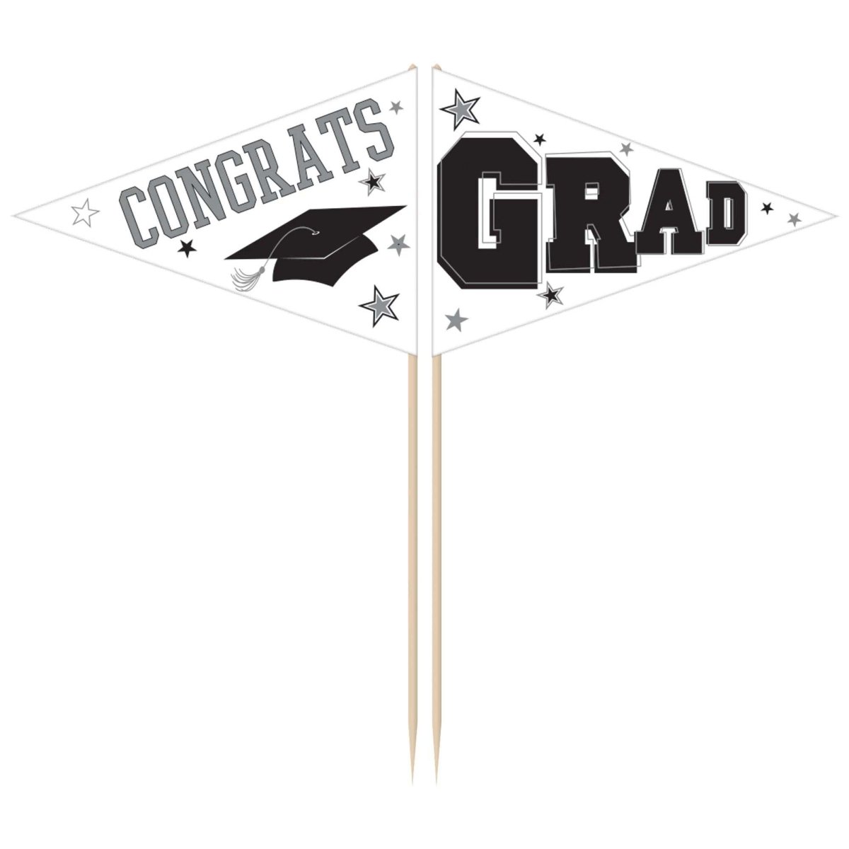 Graduation White Party Picks, 36 Count Party Expert