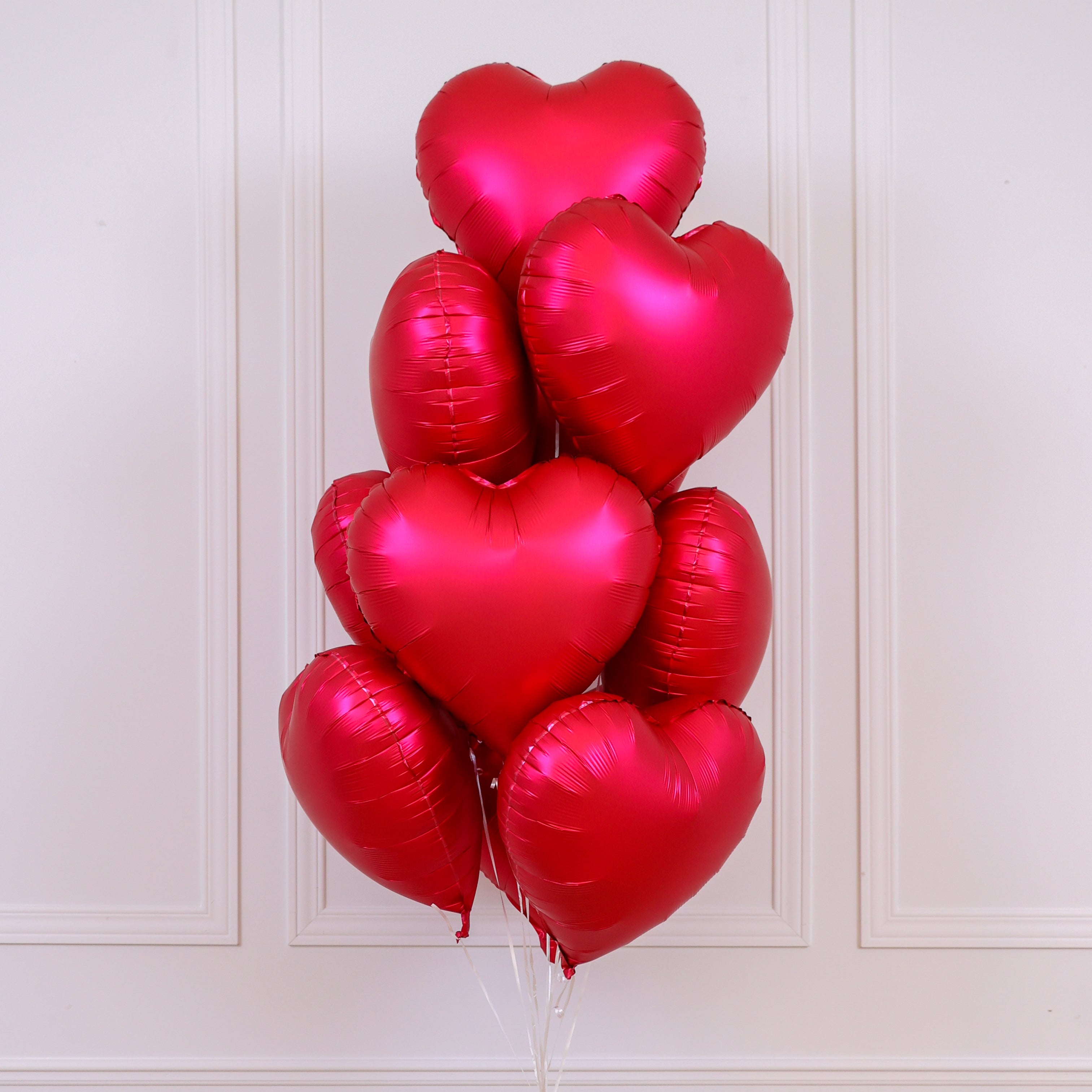 Ballon mylar en forme de coeur en satin kiss of fire