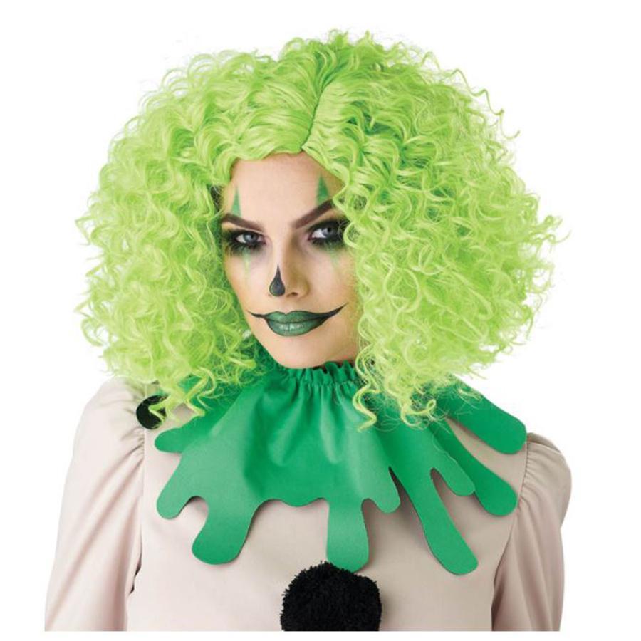 Green Corkscrew Clown Curls Wig for Women Party Expert