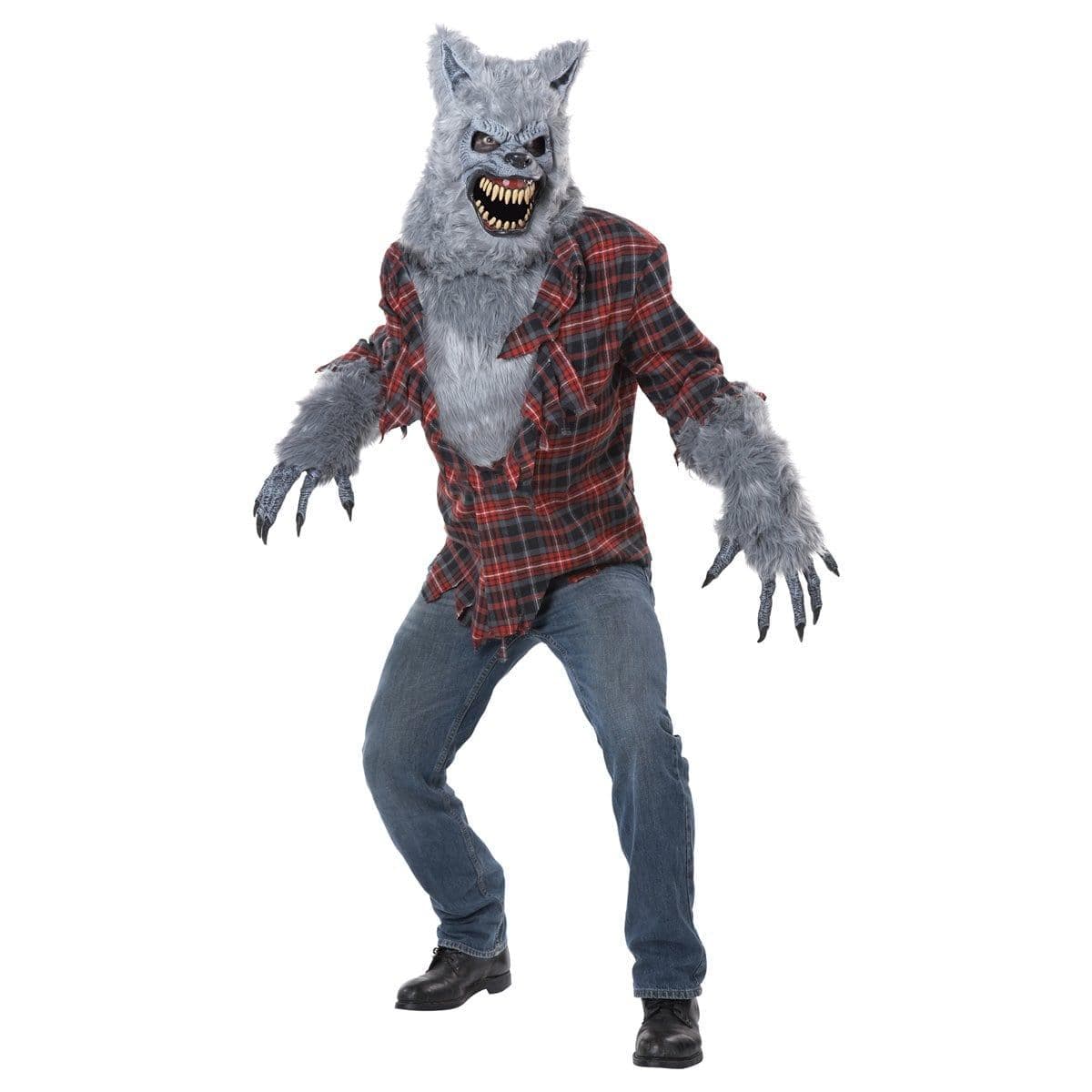 Gray Werewolf Costume for Adults Party Expert - Main Image