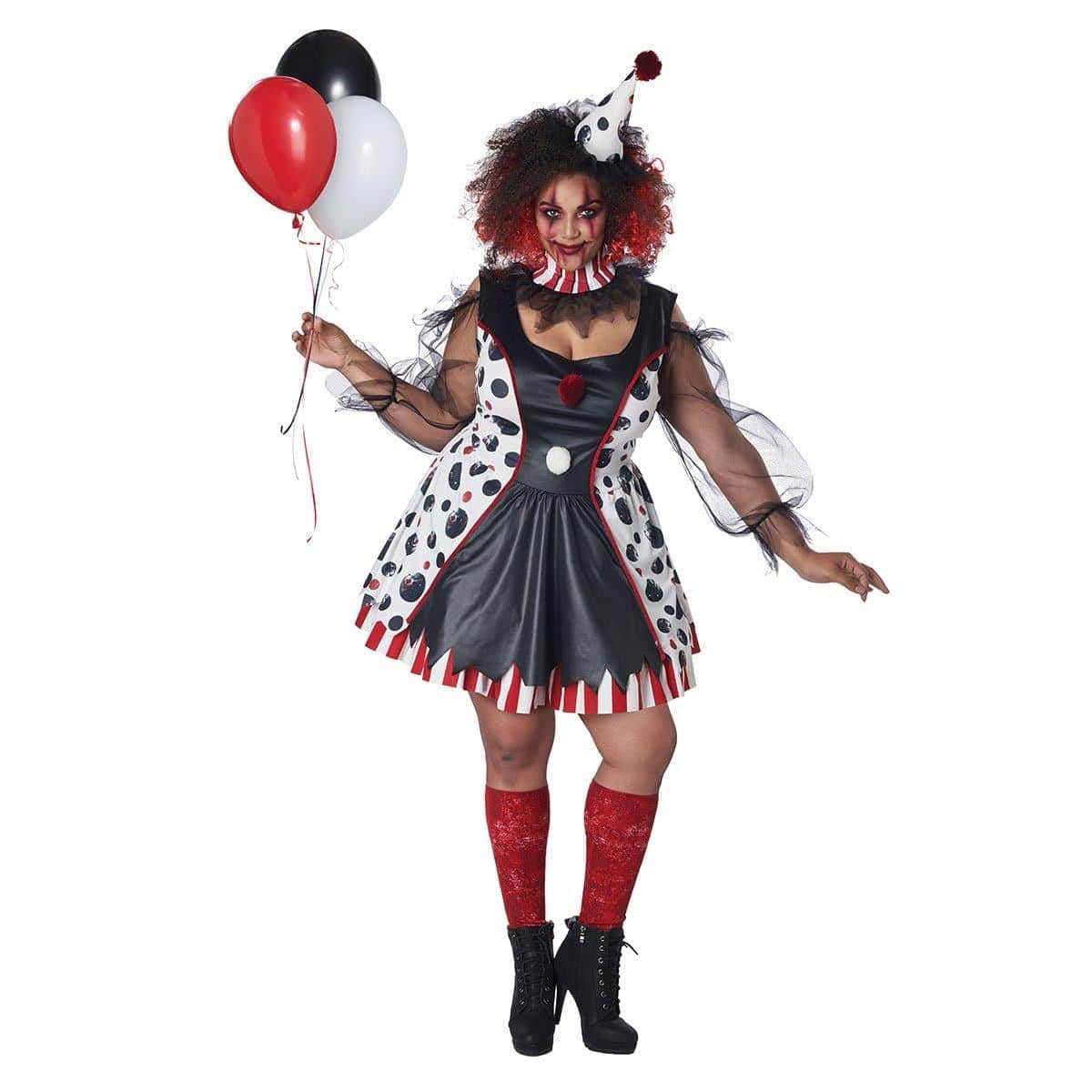 Twisted Clown Costume for Plus Size Adults