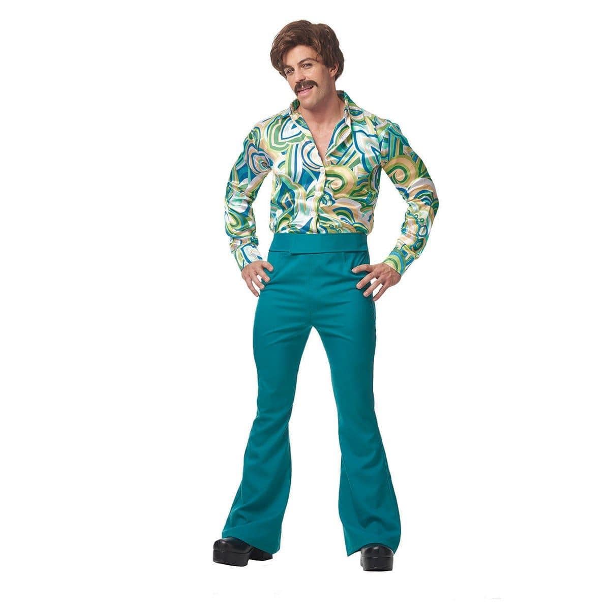 Déguisement Disco Années 70', vert, homme (veste avec chemise