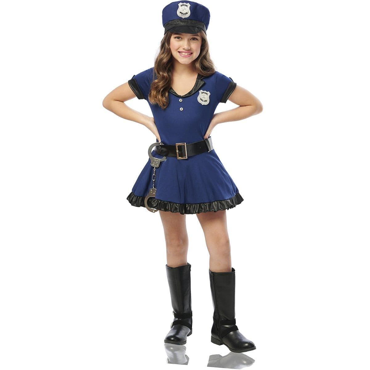 Lubolee Costume de policier pour enfant et fille - Costume de policier pour fille (XL Lubolee Costume de policier pour enfant et fille - Costume de policier pour fille (XL