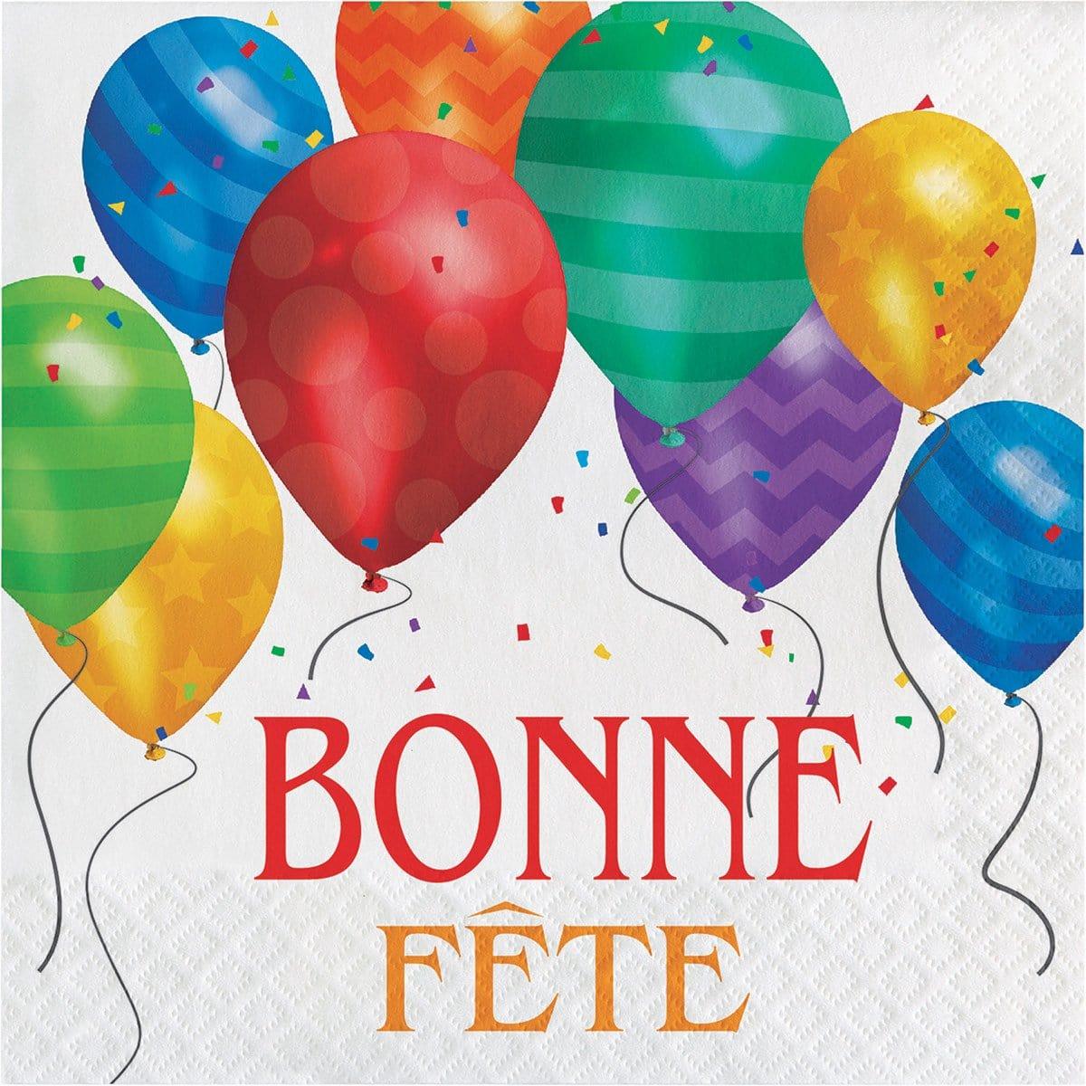 Buy General Birthday Balloon Blast - Lunch Napk. Bonne FÃªte 16/pkg. sold at Party Expert