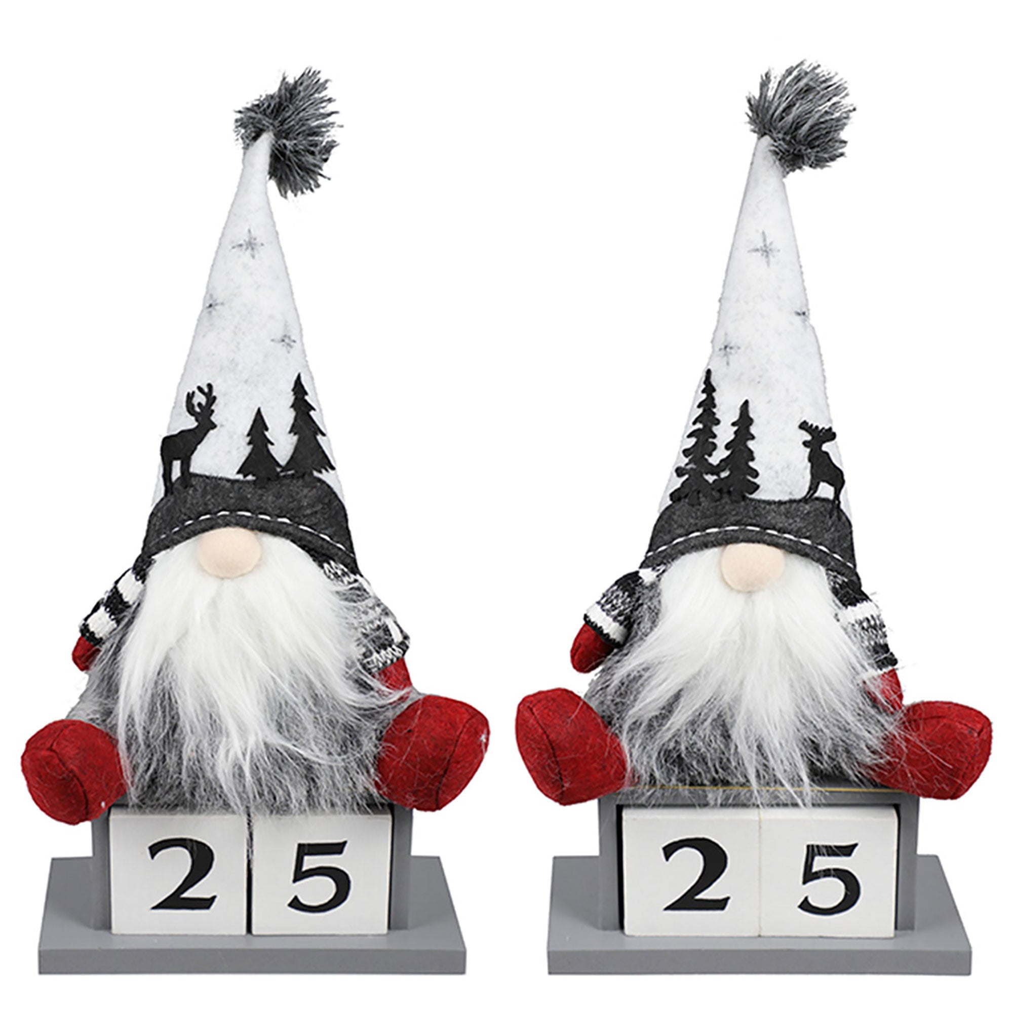 Fabric Gnome on Wooden Countdown Calendar Assortment 1 Count Party