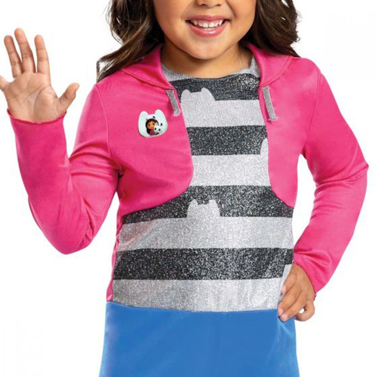 Gabby's Dollhouse Gabby Classic Costume for Toddlers, Blue and Pink Ju