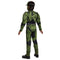 DISGUISE (TOY-SPORT) Costumes Halo Infinite Master Chief Muscle Costume for Kids, Green and Black Jumpsuit