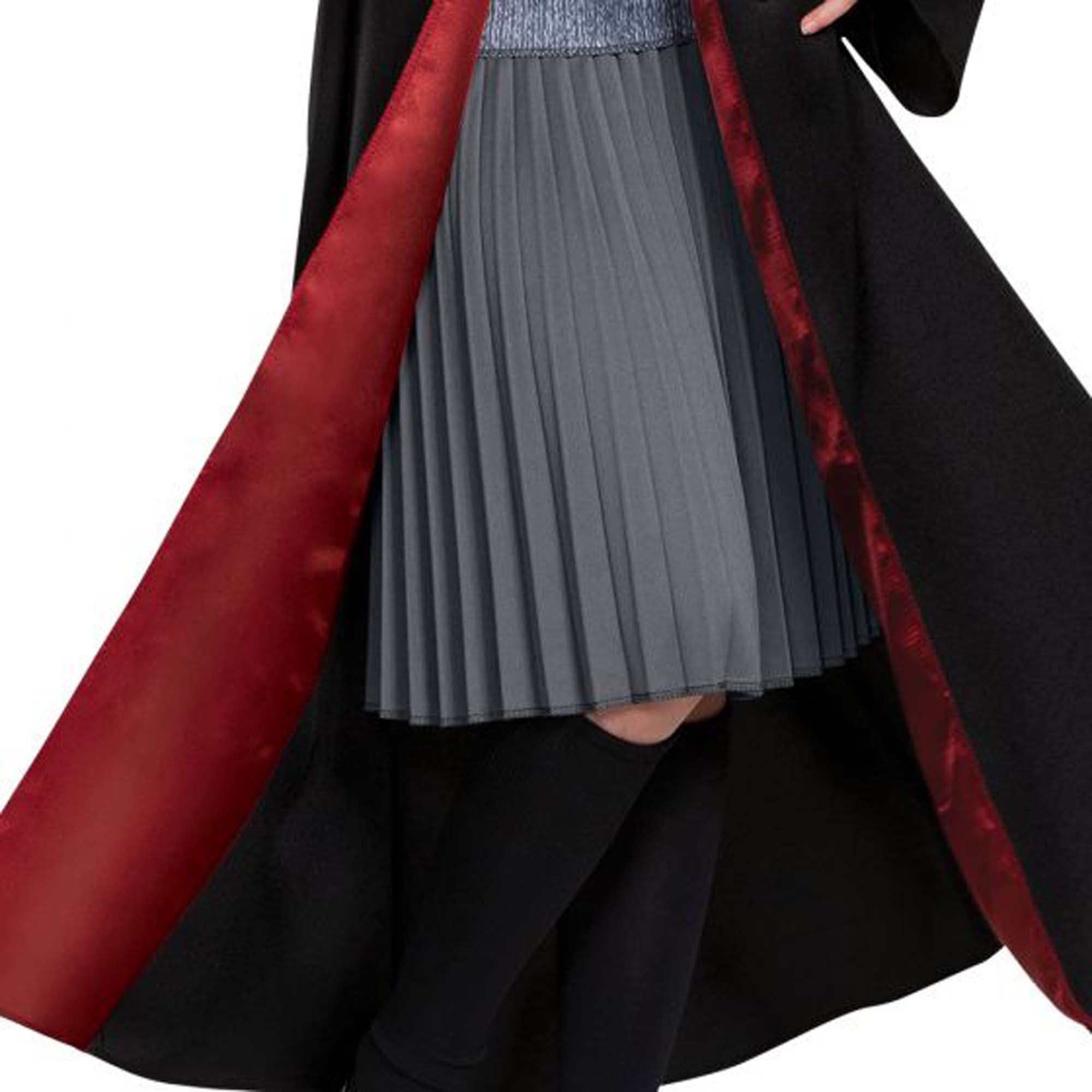 Hermione Granger Deluxe Costume for Kids, Harry Potter, Black and Red Robe  with Dress