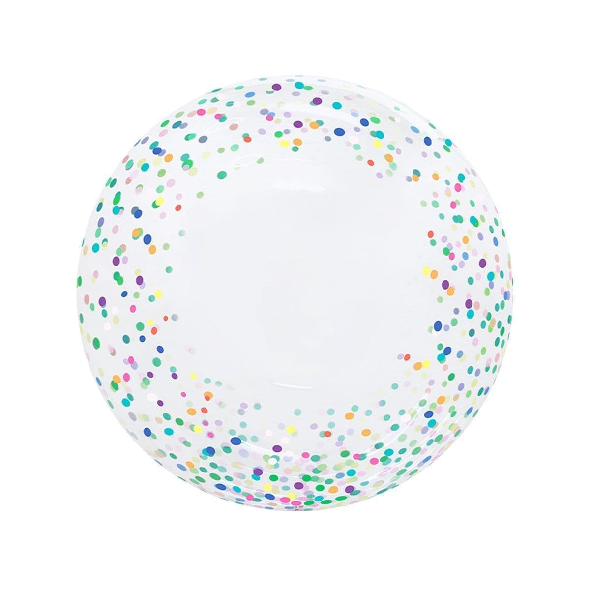 Buy Balloons HD Bubble Balloon, Multicolor Confetti, 20 Inches sold at Party Expert