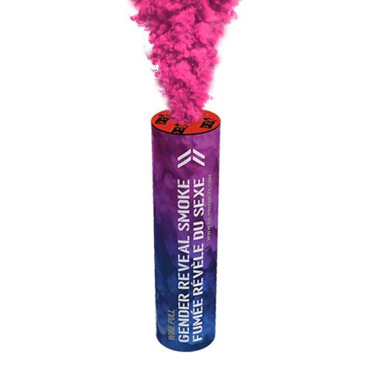 Grenade Fumigène de Révélation du Genre, Rose - Party Expert