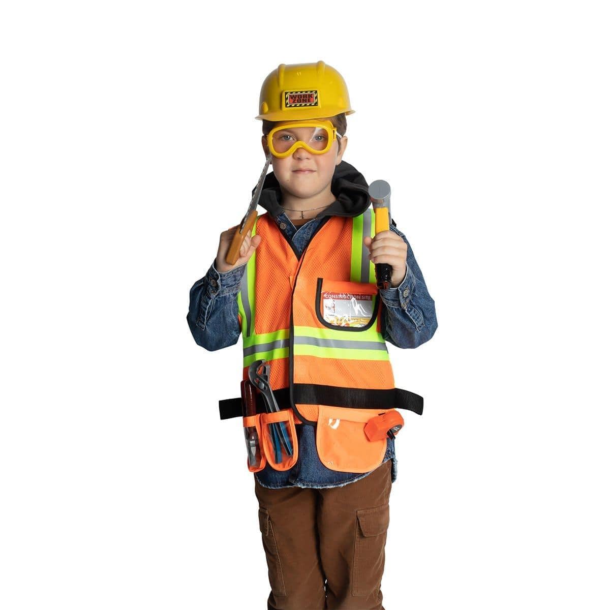 Buy Costumes Deluxe Construction Worker Role Play Set For Kids sold at Party Expert